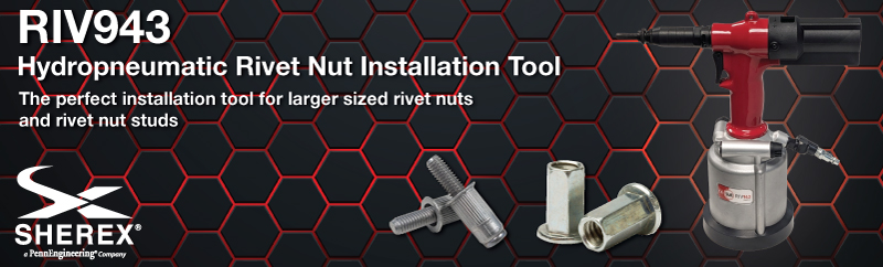 RIV943 — 铆钉螺母安装工具,适用于 M4 至 M12 和 8-32 至 1/2″-13 RIV943 — 铆钉螺母安装工具,适用于 M4 至 M12 和 8-32 至 1/2″-13